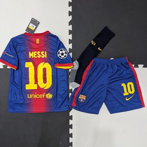 Messi #10 FC Barcelona 2012/13 Home Nike Youth Kit - Picture 1 of 16